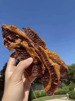 🐮100% Grass‑Fed Grass‑Finished Beef Brisket Chunks, Pure Meat & Salt Beef Jerky Snack-G$
