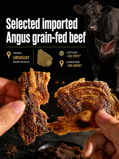 🐮100% Grass‑Fed Grass‑Finished Beef Brisket Chunks, Pure Meat & Salt Beef Jerky Snack-G$
