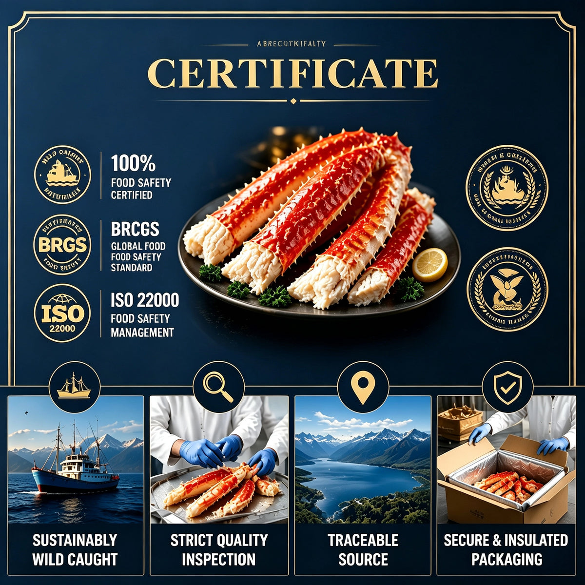 🦀Bristol Bay Alaskan Red King Crab Legs | Wild‑Caught Premium Shellfish-G$